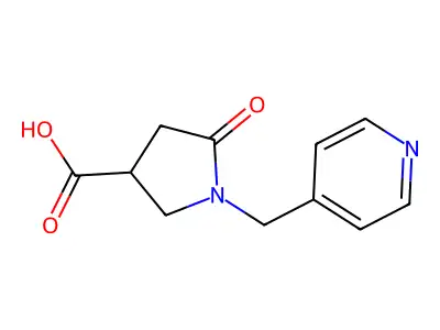 5-Oxo-1-(pyridin-4-ylmethyl)pyrrolidine-3-carboxylic acid structure