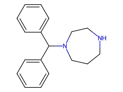 1-(Diphenylmethyl)hexahydro-1H-1,4-diazepine structure