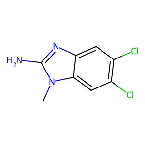 5,6-dichloro-1-methyl-1H-1,3-benzodiazol-2-amine structure