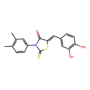(5Z)-5-[(3,4-dihydroxyphenyl)methylidene]-3-(3,4-dimethylphe structure
