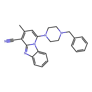 1-(4-Benzylpiperazin-1-yl)-3-methylpyrido[1,2-a]benzimidazole-4-carbonitrile structure
