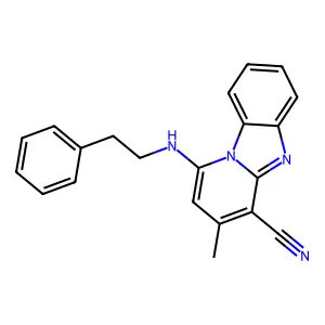 3-Methyl-1-(phenethylamino)benzo[4,5]imidazo[1,2-a]pyridine-4-carbonitrile structure