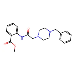 Methyl 2-{2-[4-benzylpiperazinyl]acetylamino}benzoate structure