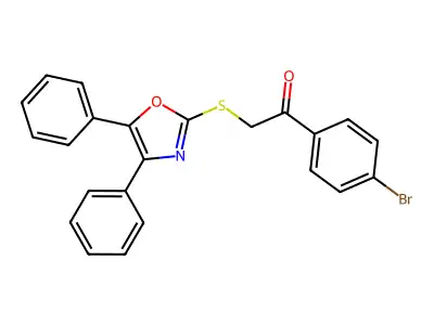 1-(4-Bromophenyl)-2-[(4,5-diphenyl-1,3-oxazol-2-yl)sulfanyl]ethanone structure