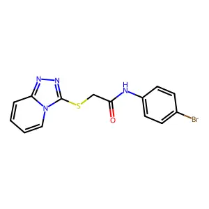2-([1,2,4]triazolo[4,3-a]pyridin-3-ylthio)-N-(4-bromophenyl)acetamide structure