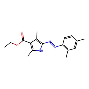 ethyl 2-[2-(2,4-dimethylphenyl)hydrazin-1-ylidene]-3,5-dimethyl-2H-pyrrole-4-carboxylate structure