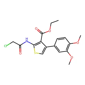 Ethyl 2-(2-chloroacetamido)-4-(3,4-dimethoxyphenyl)thiophene-3-carboxylate structure