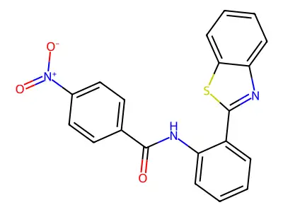 N-[2-(1,3-benzothiazol-2-yl)phenyl]-4-nitrobenzamide structure