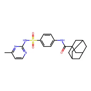 N-[4-[(4-methylpyrimidin-2-yl)sulfamoyl]phenyl]adamantane-1-carboxamide structure