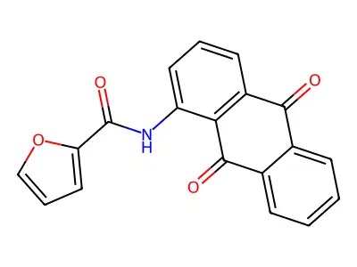N-(9,10-dioxo-9,10-dihydroanthracen-1-yl)furan-2-carboxamide structure