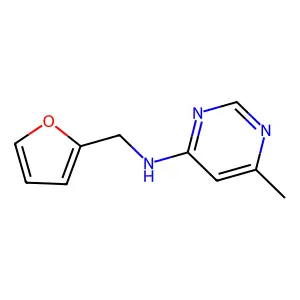 N-(furan-2-ylmethyl)-6-methylpyrimidin-4-amine structure