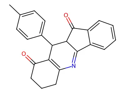 10-(4-methylphenyl)-7,8,10,10a-tetrahydro-6H-indeno[1,2-b]quinoline-9,11-dione structure