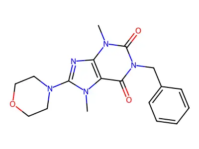 1-Benzyl-3,7-dimethyl-8-morpholin-4-ylpurine-2,6-dione structure