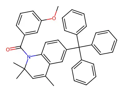 (3-Methoxyphenyl)-(2,2,4-trimethyl-6-tritylquinolin-1-yl)methanone structure