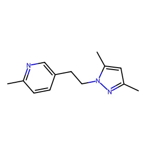 5-[2-(3,5-Dimethylpyrazol-1-yl)ethyl]-2-methylpyridine structure