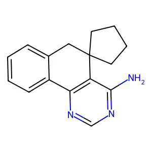 6H-spiro(benzo(h)quinazoline-5,1'-cyclopentane)-4-amine structure