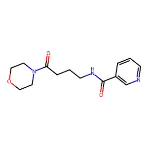 N-(4-morpholin-4-yl-4-oxobutyl)pyridine-3-carboxamide structure