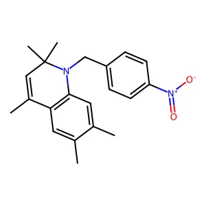 2,2,4,6,7-Pentamethyl-1-[(4-nitrophenyl)methyl]quinoline structure