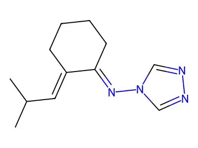 N-[2-(2-methylpropylidene)cyclohexylidene]-4H-1,2,4-triazol-4-amine structure