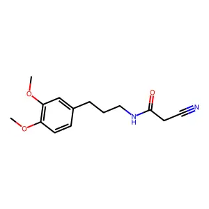 2-cyano-N-[3-(3,4-dimethoxyphenyl)propyl]acetamide structure