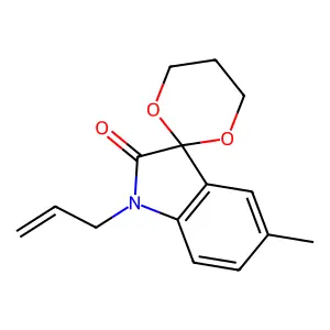 1'-Allyl-5'-methylspiro[[1,3]dioxane-2,3'-indolin]-2'-one structure