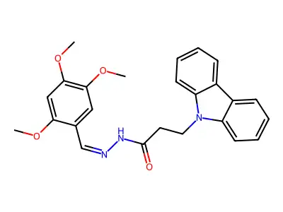 3-Carbazol-9-YL-propionic acid (2,4,5-trimethoxy-benzylidene)-hydrazide structure