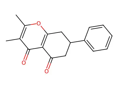 2,3-dimethyl-7-phenyl-7,8-dihydro-6H-chromene-4,5-dione structure