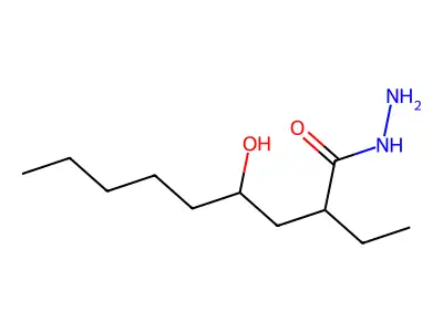 2-Ethyl-4-hydroxynonanehydrazide structure
