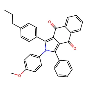 2-(4-Methoxyphenyl)-1-phenyl-3-(4-propylphenyl)benzo[f]isoindole-4,9-dione structure