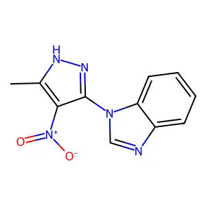 1-(5-methyl-4-nitro-1H-pyrazol-3-yl)benzimidazole structure