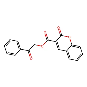 2-oxo-2-phenylethyl 2-oxo-2H-chromene-3-carboxylate structure