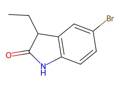 5-Bromo-3-ethyl-1,3-dihydro-indol-2-one structure