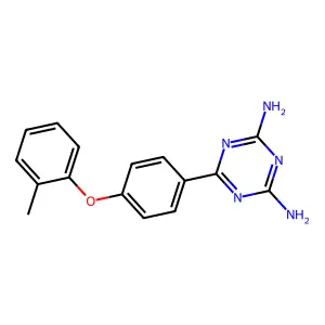 6-[4-(2-Methylphenoxy)phenyl]-1,3,5-triazine-2,4-diamine structure