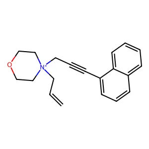 4-[3-(Naphthalen-1-yl)prop-2-yn-1-yl]-4-(prop-2-en-1-yl)morpholin-4-ium structure