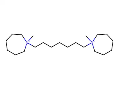 1,1'-Heptane-1,7-diylbis(1-methylazepanium) structure