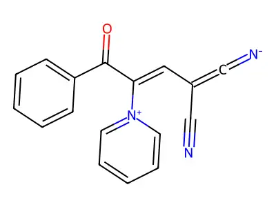 Pyridinium, 1-(1-benzoyl-3,3-dicyano-1-propen-1-yl)-, inner salt structure