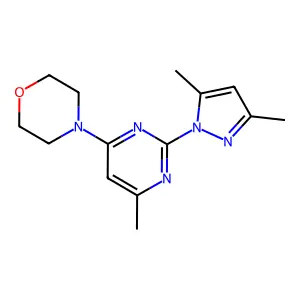 4-[2-(3,5-Dimethyl-pyrazol-1-yl)-6-methyl-pyrimidin-4-yl]-morpholine structure