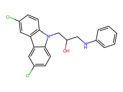 1-(3,6-dichloro-9H-carbazol-9-yl)-3-(phenylamino)propan-2-ol structure