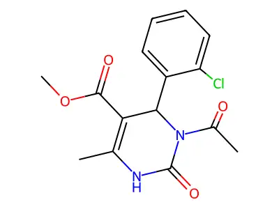 methyl 1-acetyl-6-(2-chlorophenyl)-2-hydroxy-4-methyl-1,6-dihydropyrimidine-5-carboxylate structure