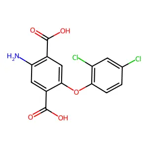 2-氨基-5-(2,4-二氯苯氧基)对苯二甲酸 structure