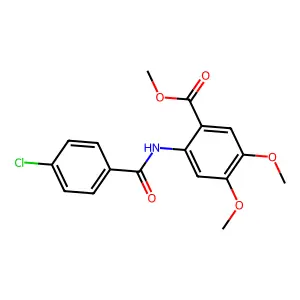 Methyl 2-[(4-chlorobenzoyl)amino]-4,5-dimethoxybenzoate structure