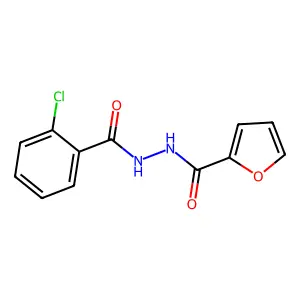 N'-(2-chlorobenzoyl)furan-2-carbohydrazide structure