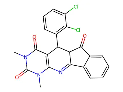 5-(2,3-dichlorophenyl)-1,3-dimethyl-5,5a-dihydro-1H-indeno[2',1':5,6]pyrido[2,3-d]pyrimidine-2,4,6(3H)-trione structure