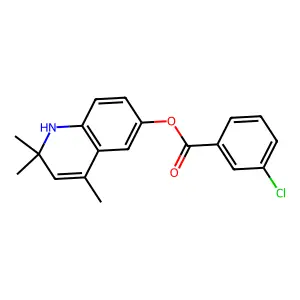 2,2,4-Trimethyl-1,2-dihydro-6-quinolinyl 3-chlorobenzoate structure