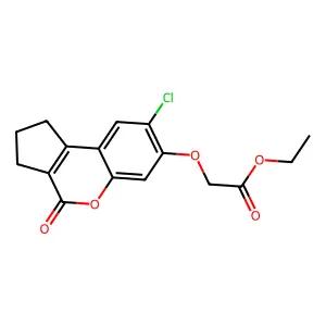 Ethyl [(8-chloro-4-oxo-1,2,3,4-tetrahydrocyclopenta[c]chromen-7-yl)oxy]acetate structure