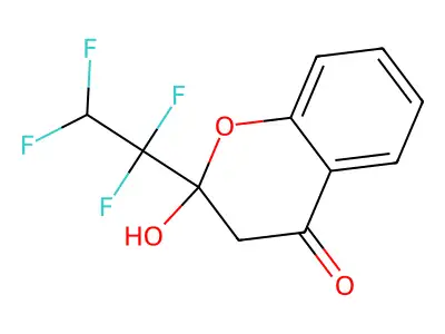 2-hydroxy-2-(1,1,2,2-tetrafluoroethyl)-3H-chromen-4-one structure