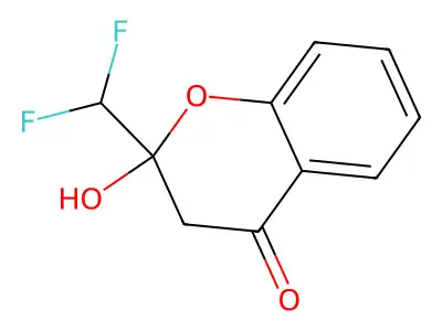 2-(difluoromethyl)-2-hydroxy-3H-chromen-4-one structure