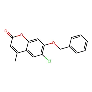 7-(benzyloxy)-6-chloro-4-methyl-2H-chromen-2-one structure