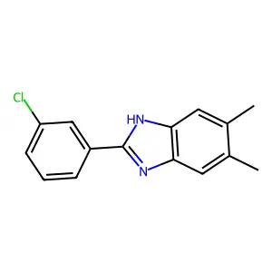 2-(3-Chlorophenyl)-5,6-dimethyl-1H-benzo[d]imidazole structure