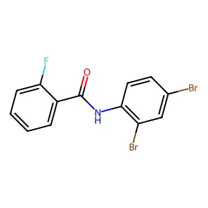 N-(2,4-dibromophenyl)-2-fluorobenzamide structure